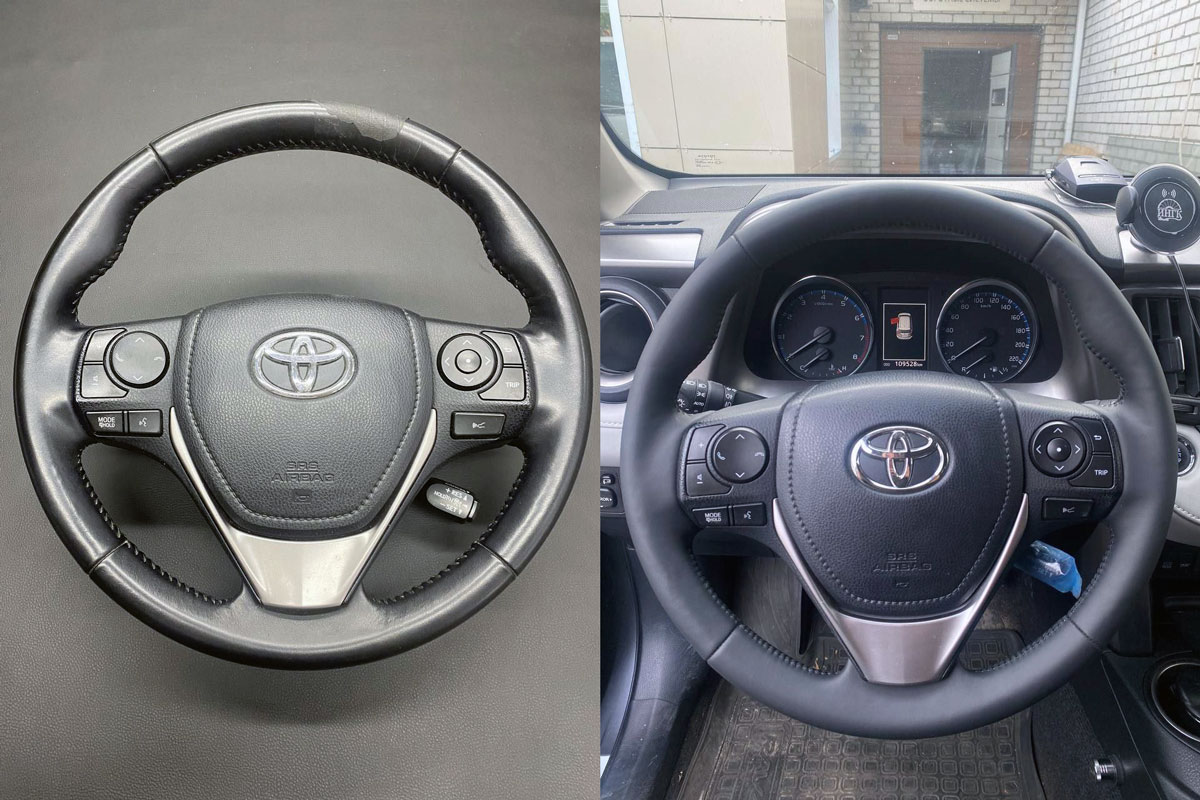 Перетяжка руля Toyota RAV4 с подогревом